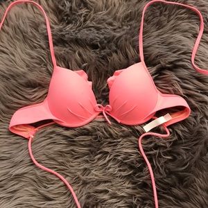 Coral Victoria’s Secret Push Up Bikini Top